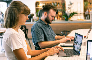 two-office-people-are-working
